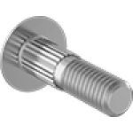 JIAGAAIGA Medium-Strength Grade 5 SteelKnurled-Neck Carriage Bolts