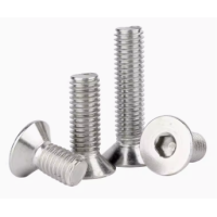 92125A133 | Metric 18-8 Stainless SteelHex Drive Flat Head Screws 