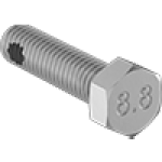 JGHFFAFGB Medium-Strength Metric Class 8.8 SteelThread-Locking Hex Head Screws