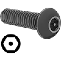 90484A137 | Alloy Steel Tamper-Resistant Button Head Hex Drive Screws |  LILY Bearing