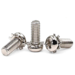 JADBHAEAG Metric Stainless Steel Pan Head Screws with External-Tooth Lock Washer