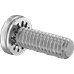 JAEADAIDD Metric Stainless Steel Pan Head Screws with Internal-Tooth Lock Washer