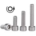 JCCACADCB Left-Hand Threaded 18-8 Stainless Steel Socket Head Screws