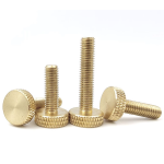 JFEIIADBC Brass Low-ProfileKnurled-Head Thumb Screws