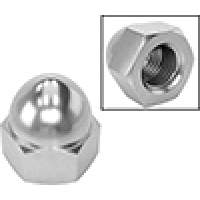 93052A170 Super-Corrosion-Resistant 316 StainlessSteel Vibration-Resistant Cap Locknuts