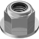 JEHBAABAB Metric Stainless Steel Nylon-Insert Flange Locknuts