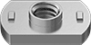98697A840 | Low-Profile Narrow-Base Weld Nuts with Projections 