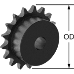 GHJDKBEI Machinable-Bore Sprockets for ANSI Roller Chain