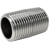 9176K113 Standard-Wall Chrome-Plated Brass Threaded Pipe Nipples and Pipe