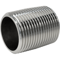 9176K116 Standard-Wall Chrome-Plated Brass Threaded Pipe Nipples and Pipe