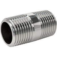 9176K124 Standard-Wall Chrome-Plated Brass Threaded Pipe Nipples and Pipe