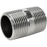 9176K125 Standard-Wall Chrome-Plated Brass Threaded Pipe Nipples and Pipe