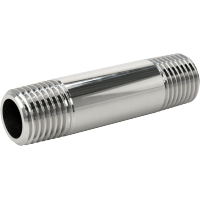9176K132 Standard-Wall Chrome-Plated Brass Threaded Pipe Nipples and Pipe