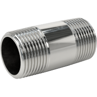9176K135 Standard-Wall Chrome-Plated Brass Threaded Pipe Nipples and Pipe