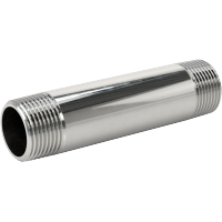 9176K155 Standard-Wall Chrome-Plated Brass Threaded Pipe Nipples and Pipe