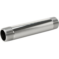 9176K165 Standard-Wall Chrome-Plated Brass Threaded Pipe Nipples and Pipe