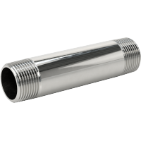 9176K166 Standard-Wall Chrome-Plated Brass Threaded Pipe Nipples and Pipe