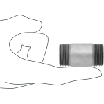 FBDJNDAC Standard-Wall Galvanized Steel Threaded Pipe Nipples and Pipe with Sealant