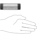 FBDJNDFG Standard-Wall Galvanized Steel Threaded Pipe Nipples and Pipe with Sealant